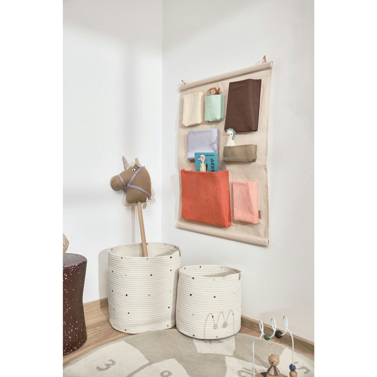 OYOY Mellow Konfetti Cotton Rope Basket 2-Pack