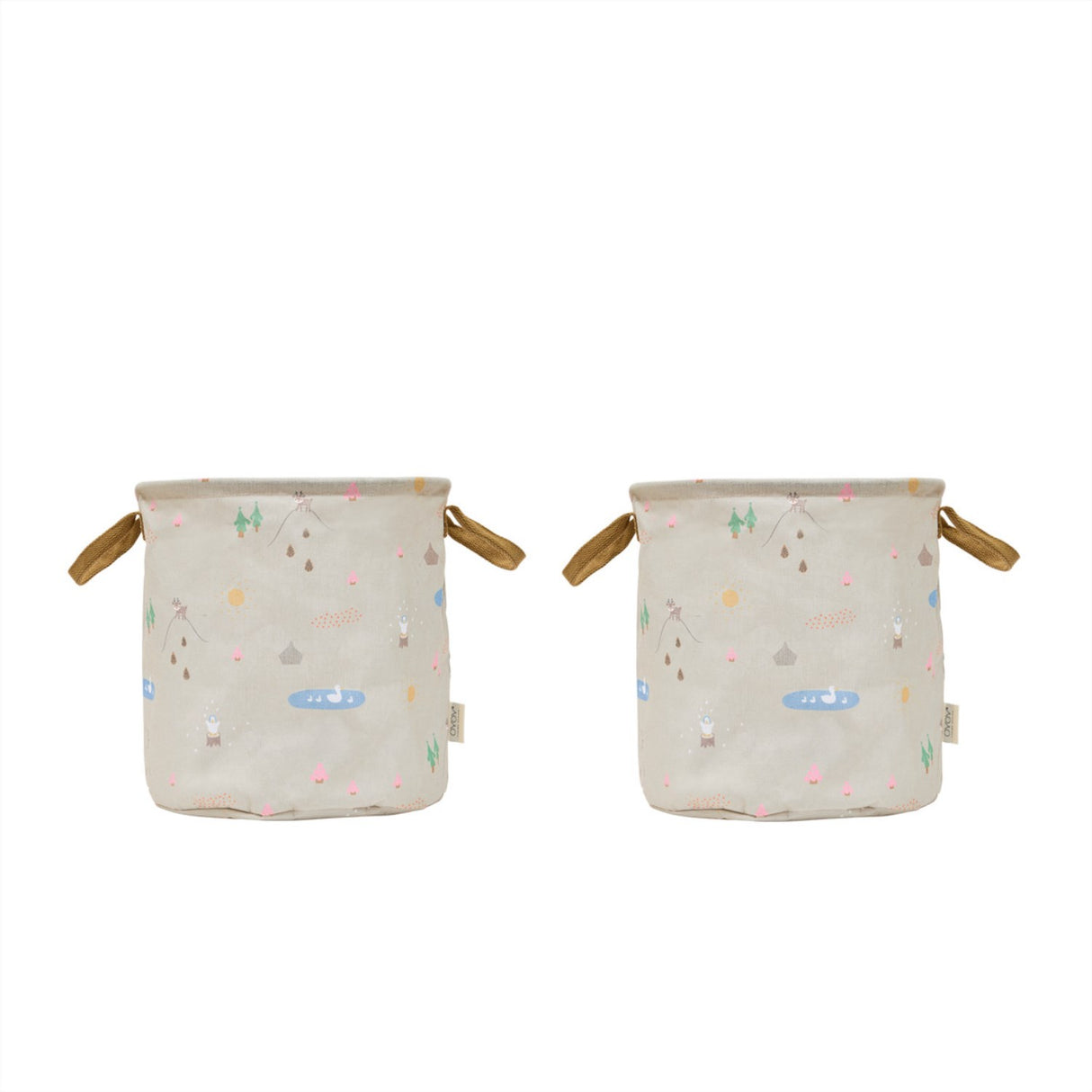 OYOY Deer & Duck Storage Basket Medium 2-Pack