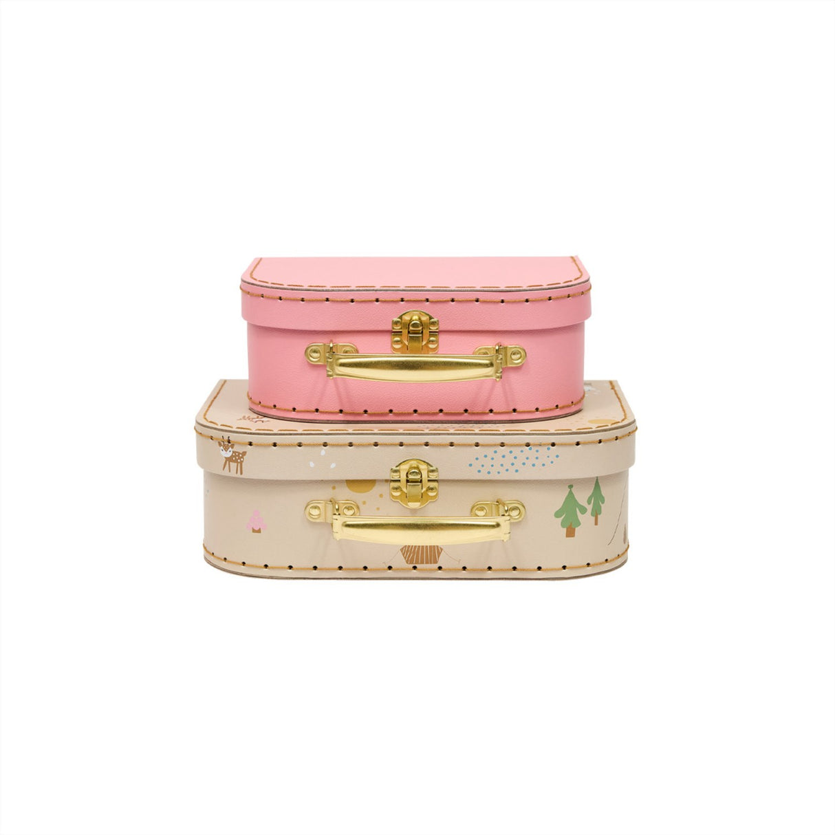OYOY Friends In The Forest Deer & Duck Mini Suitcase 2-Pack