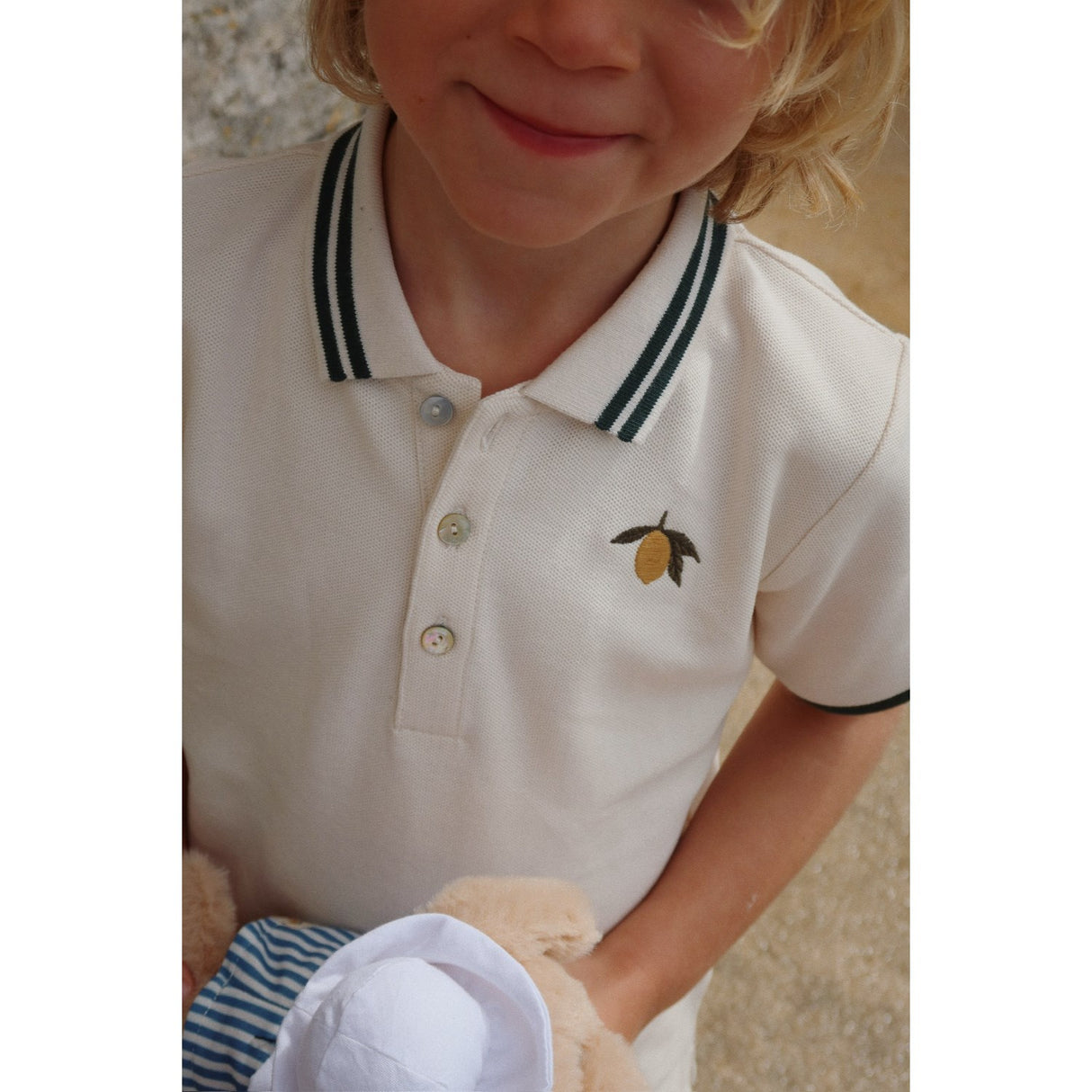 Konges Sløjd Antique White Florian Polo Shirt Gots