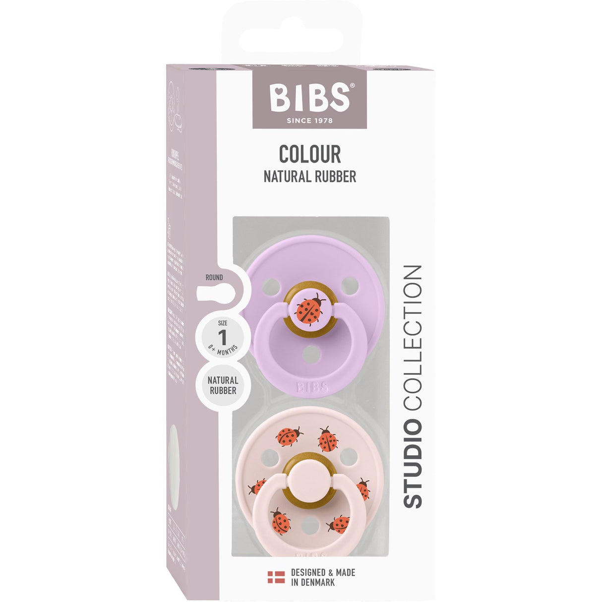 Bibs Sky Mix Pacifier Studio Colour Ladybug Latex 2-Pack