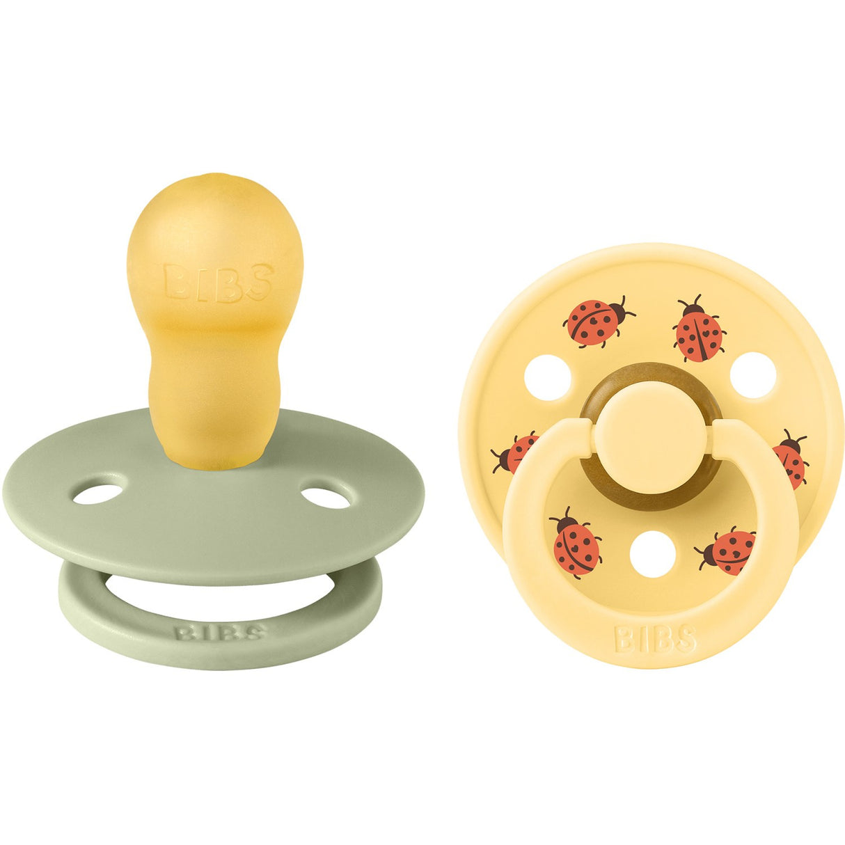 Bibs Sage Mix Pacifier Studio Colour Ladybug Latex 2-Pack