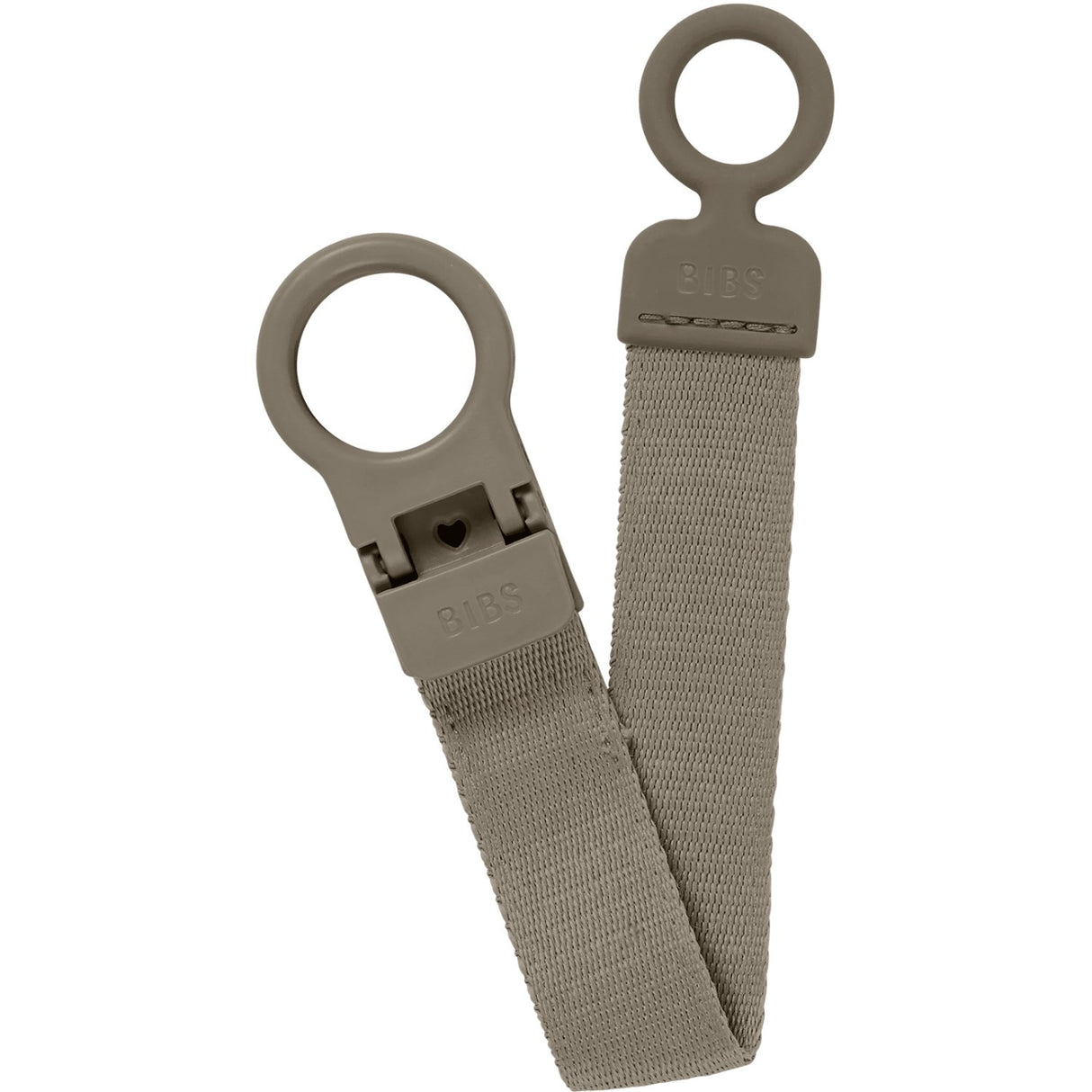 Bibs Dark Oak Pacifier Clip Loop