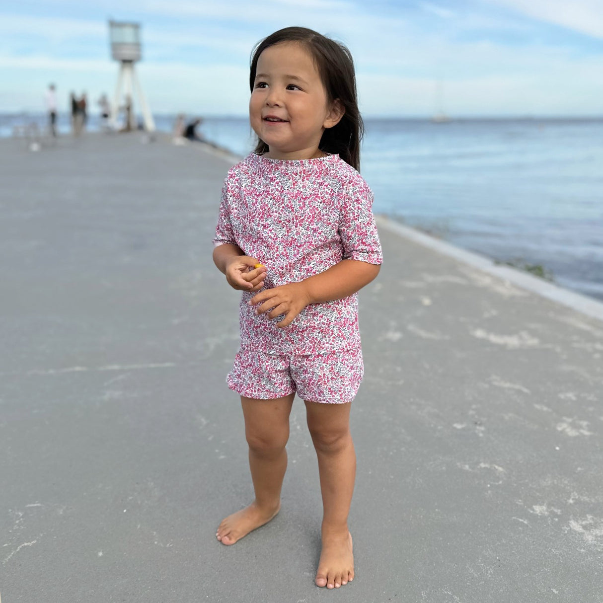 Petit Crabe Wiltshire Bud Luna Boatneck Uv-Shirt S/S - Made With Liberty© Fabric