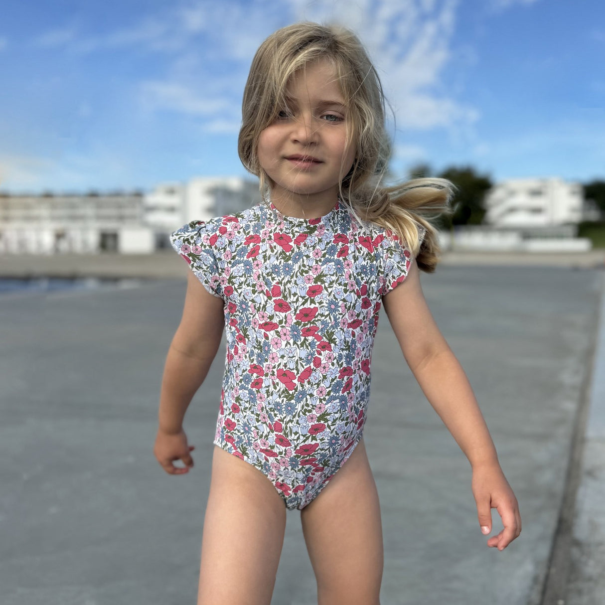 Petit Crabe Poppy & Daisy P Beaa Swimsuit S/S - Made With Liberty Fabrics