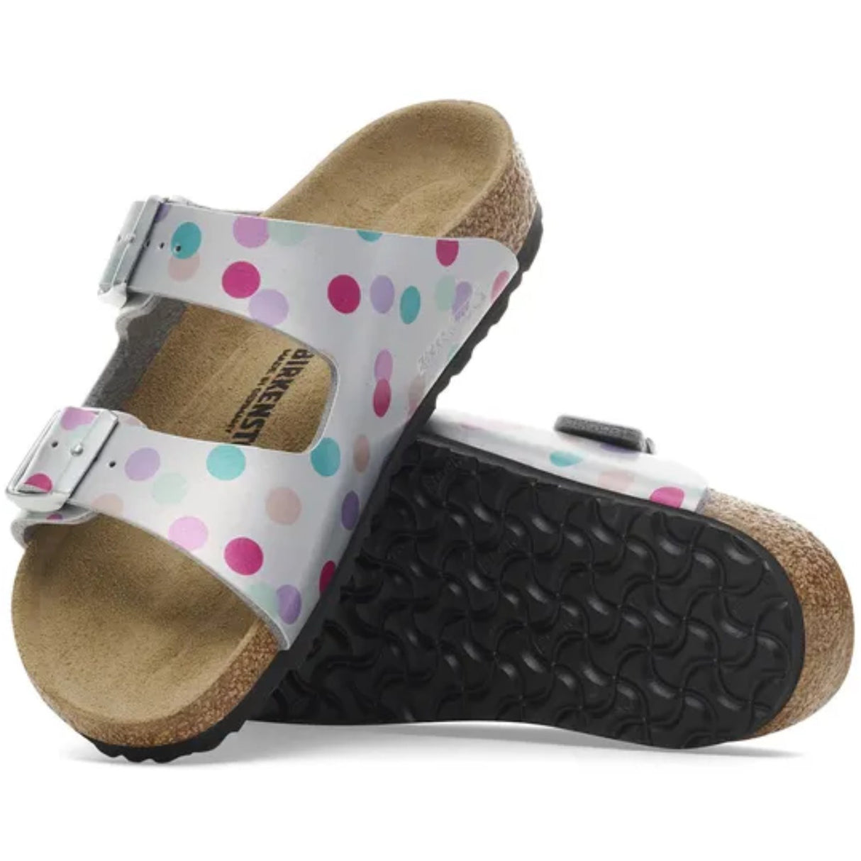 Birkenstock Arizona Kids BF Elec. Metal. Silver Dots