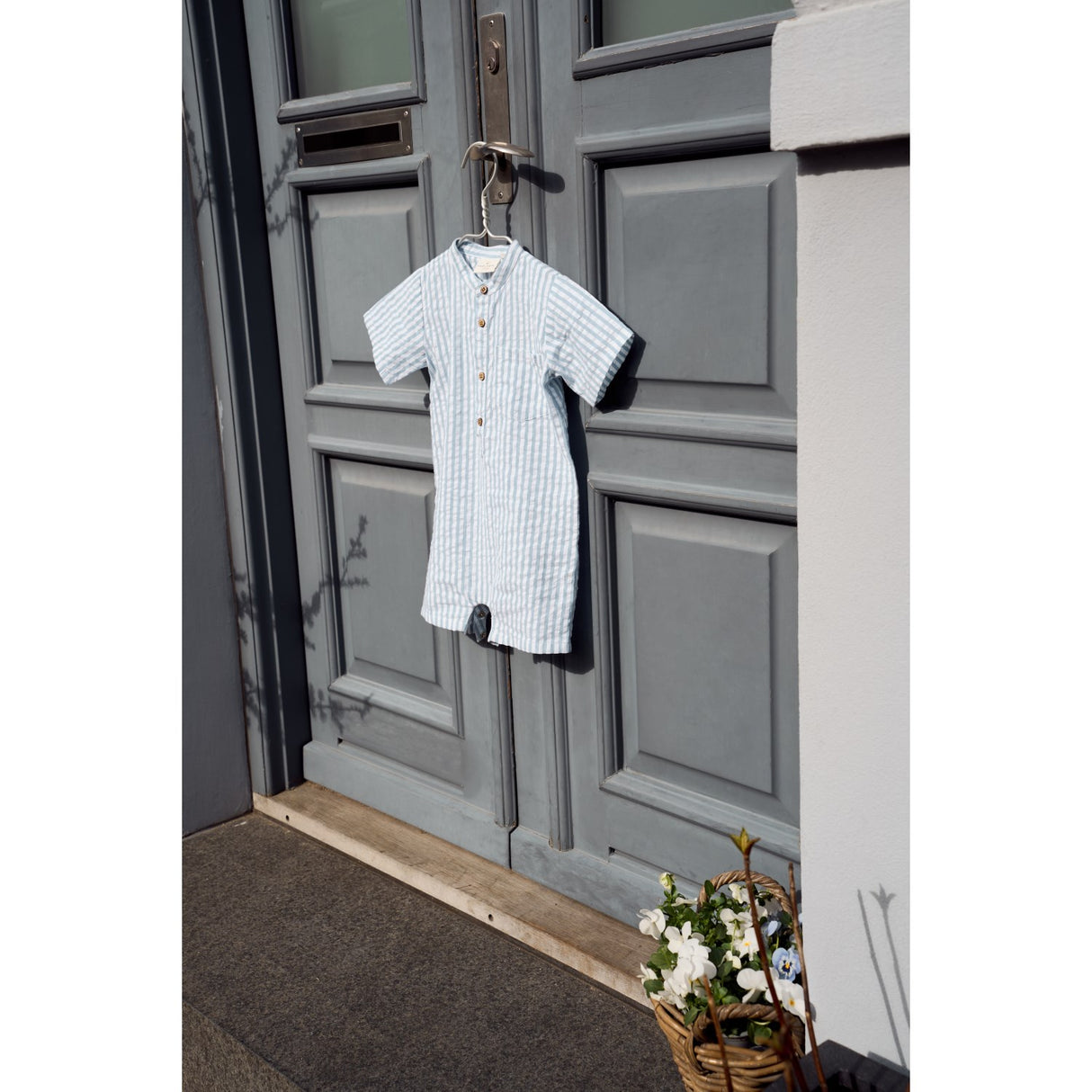 THE NEW Siblings X Luksusbaby Blue Fog Striped Ojo Jumpsuit