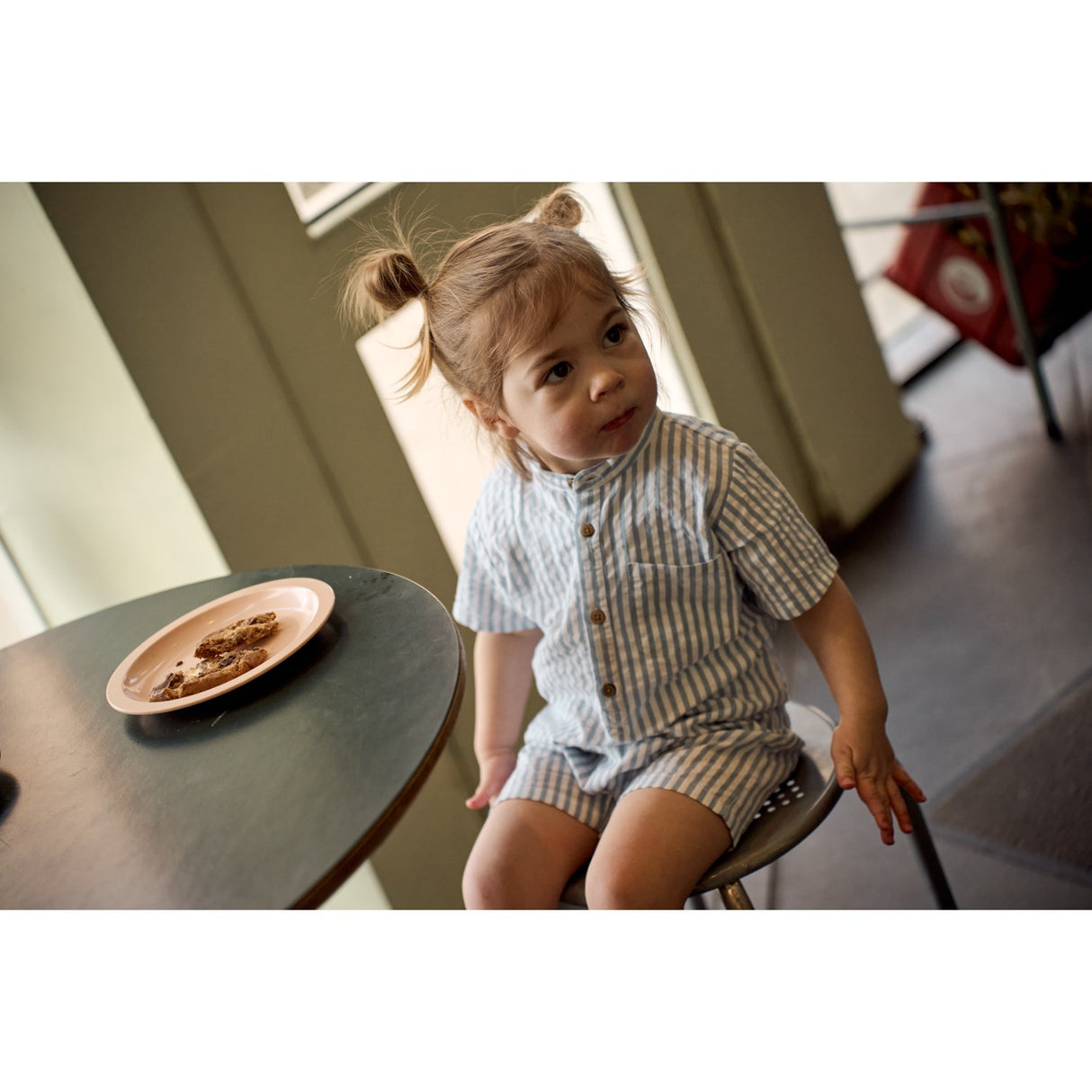 THE NEW Siblings X Luksusbaby Blue FAnd Striped Ojo Shorts