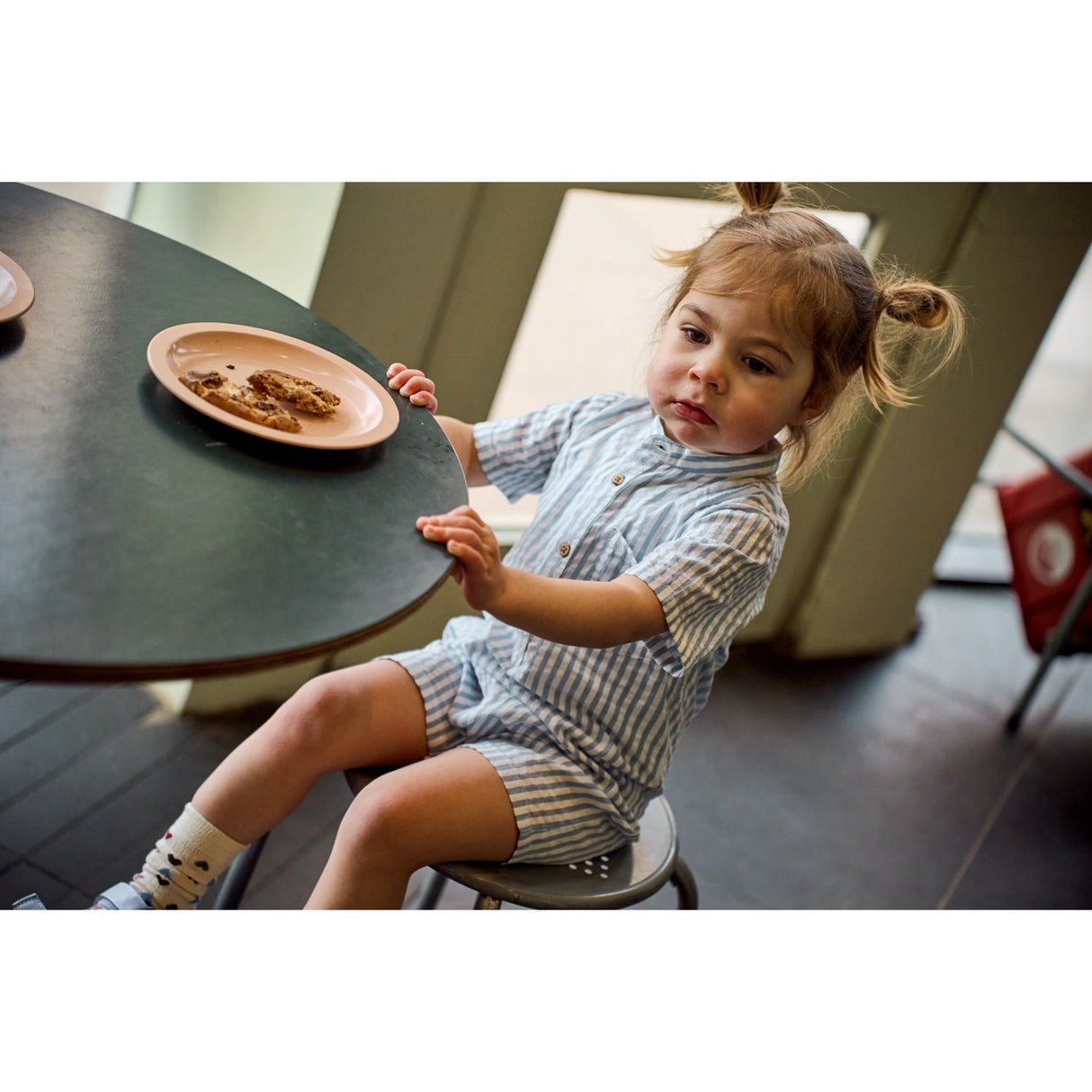 THE NEW Siblings X Luksusbaby Blue Fog Striped Ojo Jumpsuit