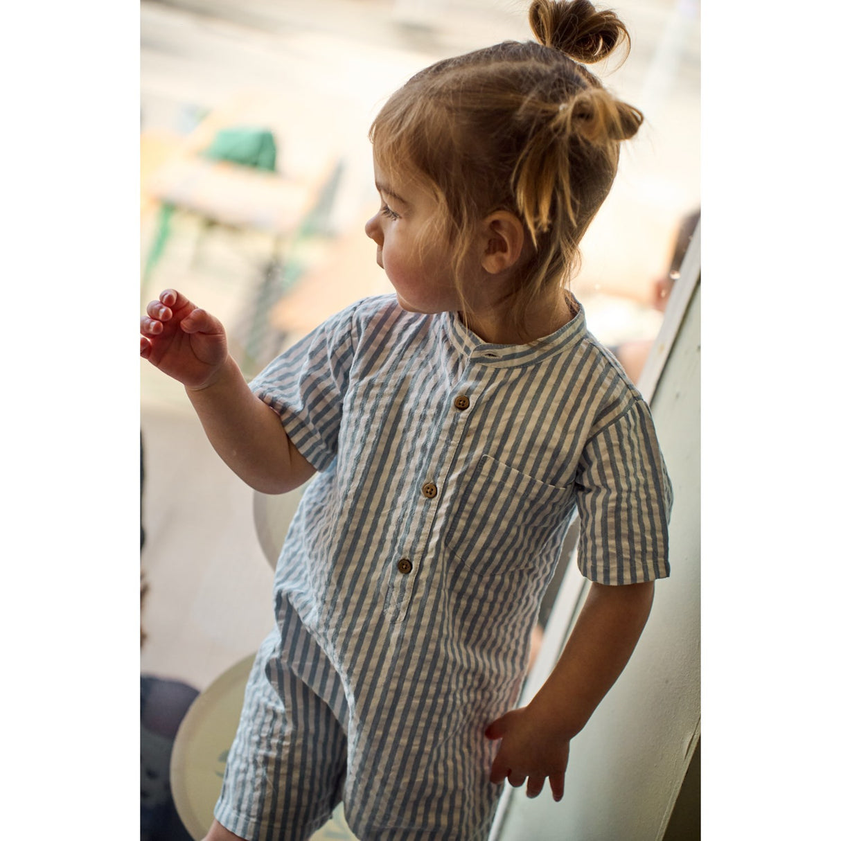 THE NEW Siblings X Luksusbaby Blue Fog Striped Ojo Jumpsuit