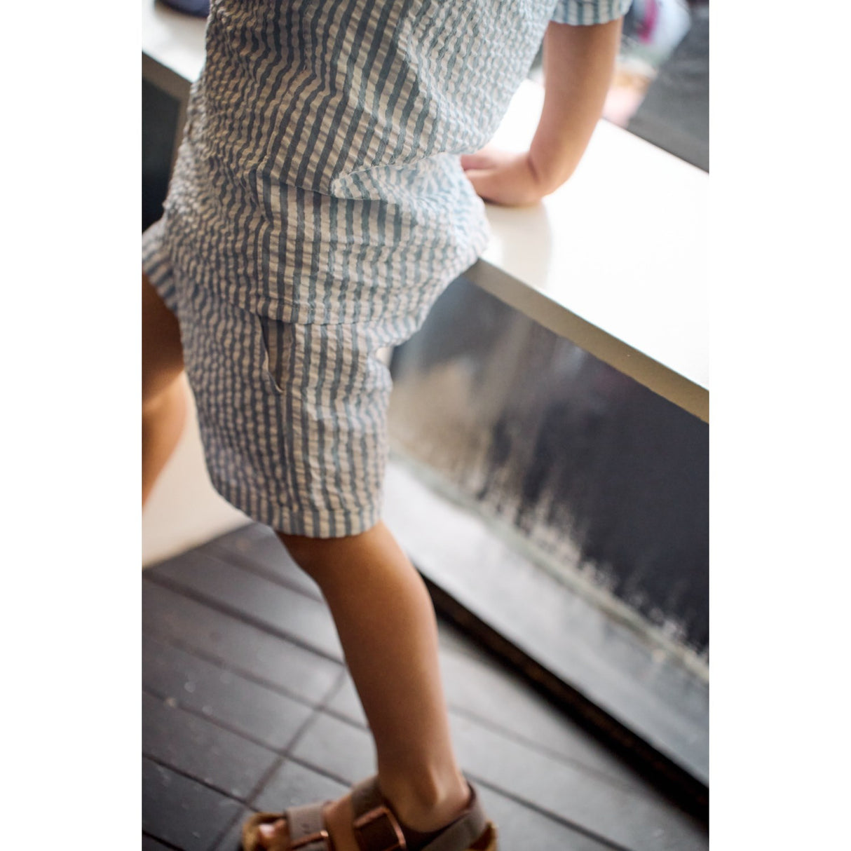 THE NEW Siblings X Luksusbaby Blue FAnd Striped Ojo Shorts