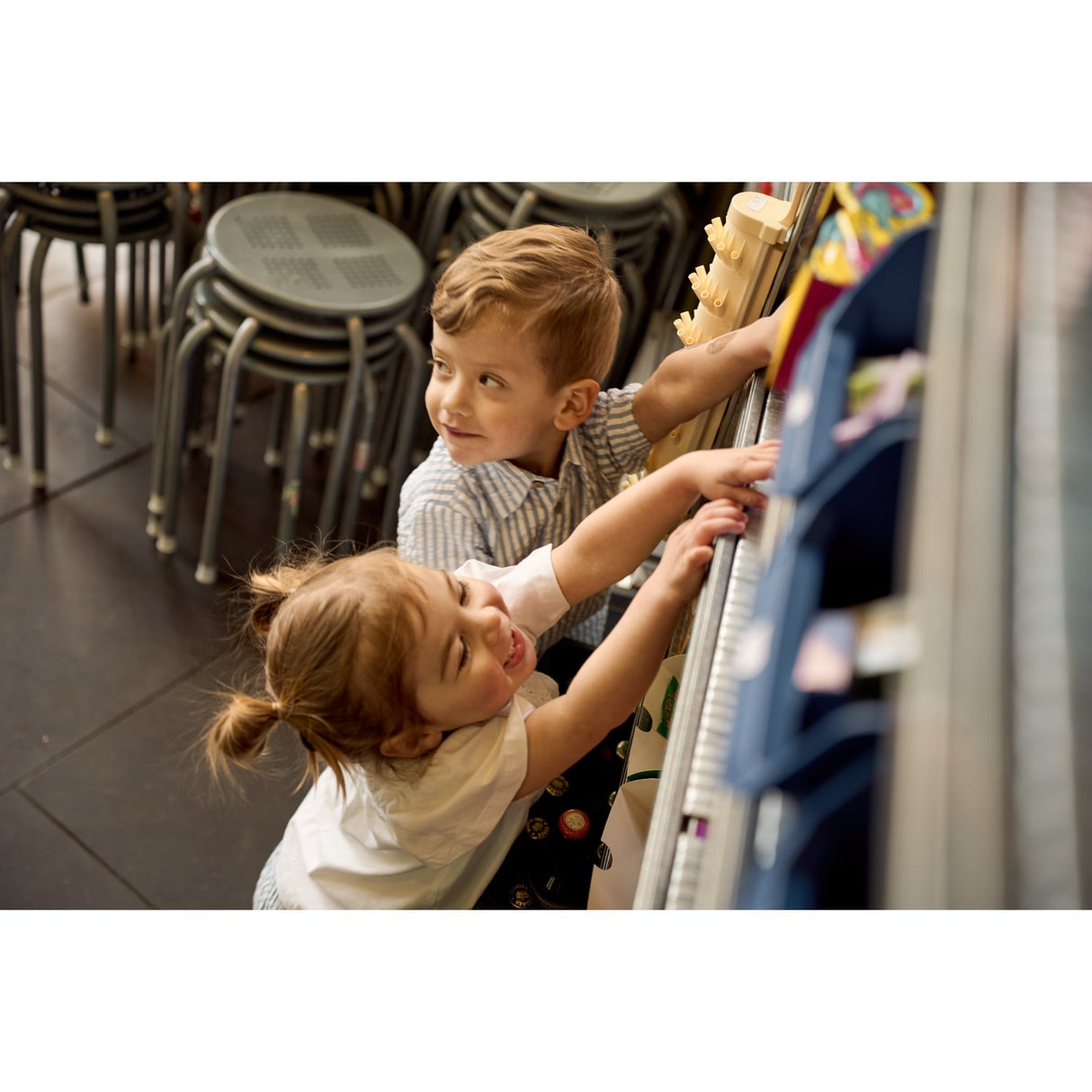 THE NEW Siblings X Luksusbaby Blue FAnd Striped Ojo Shorts