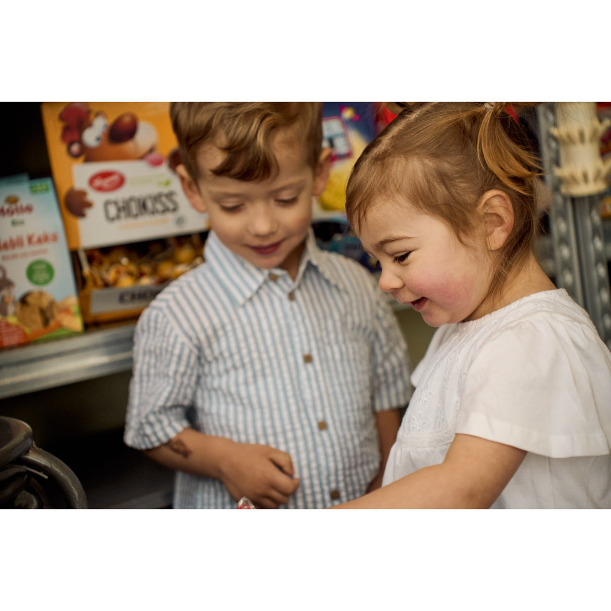 THE NEW Siblings X Luksusbaby Blue FAnd Striped Ojo Shorts