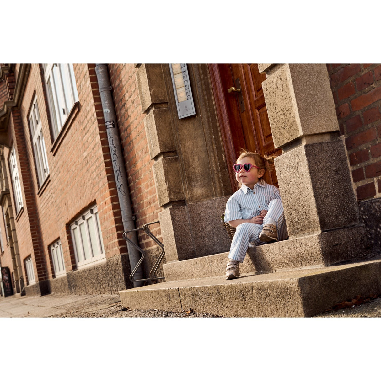 THE NEW Siblings X Luksusbaby Blue FAnd Striped Ojo Shorts