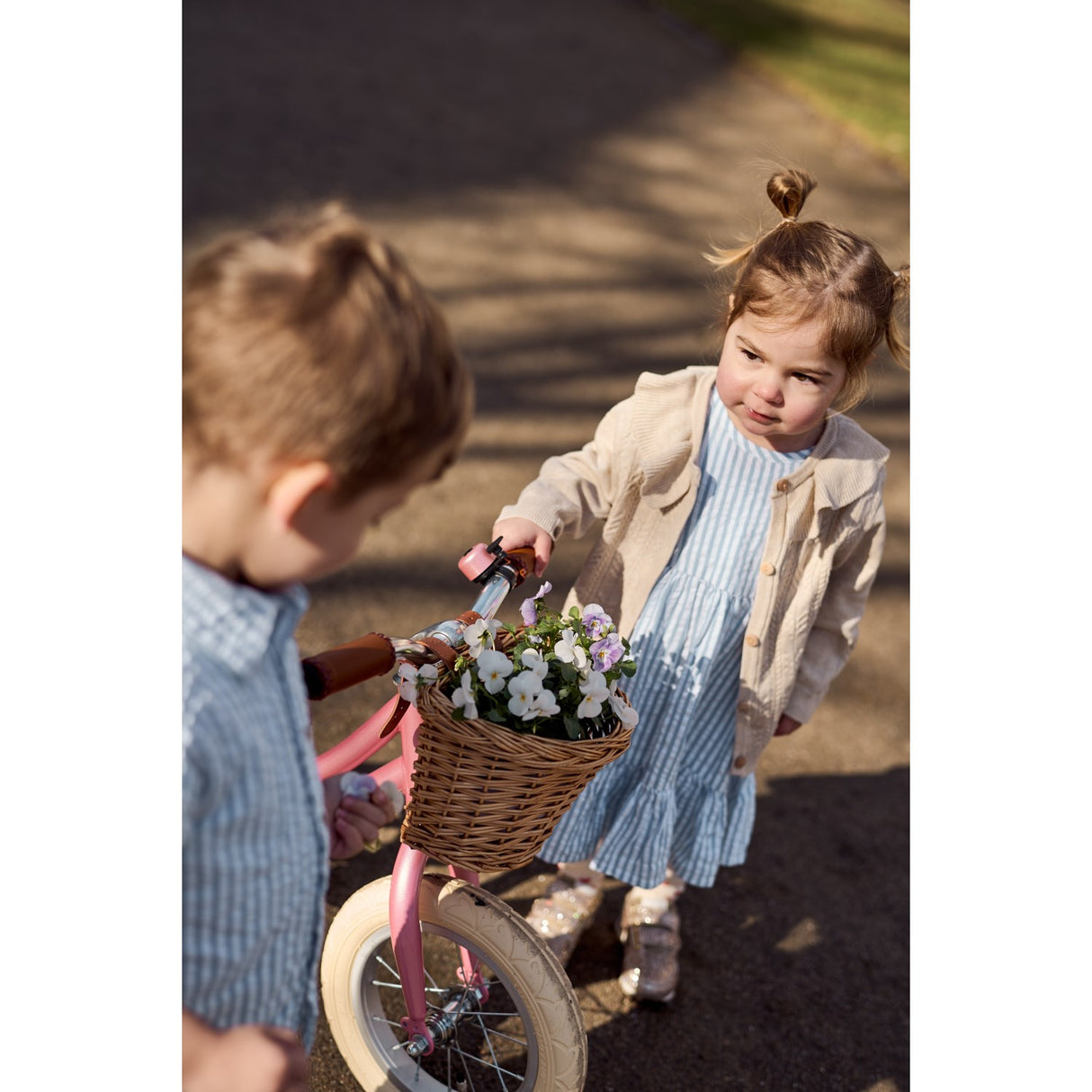 THE NEW Siblings X Luksusbaby Blue FAnd Striped Ojo Shorts