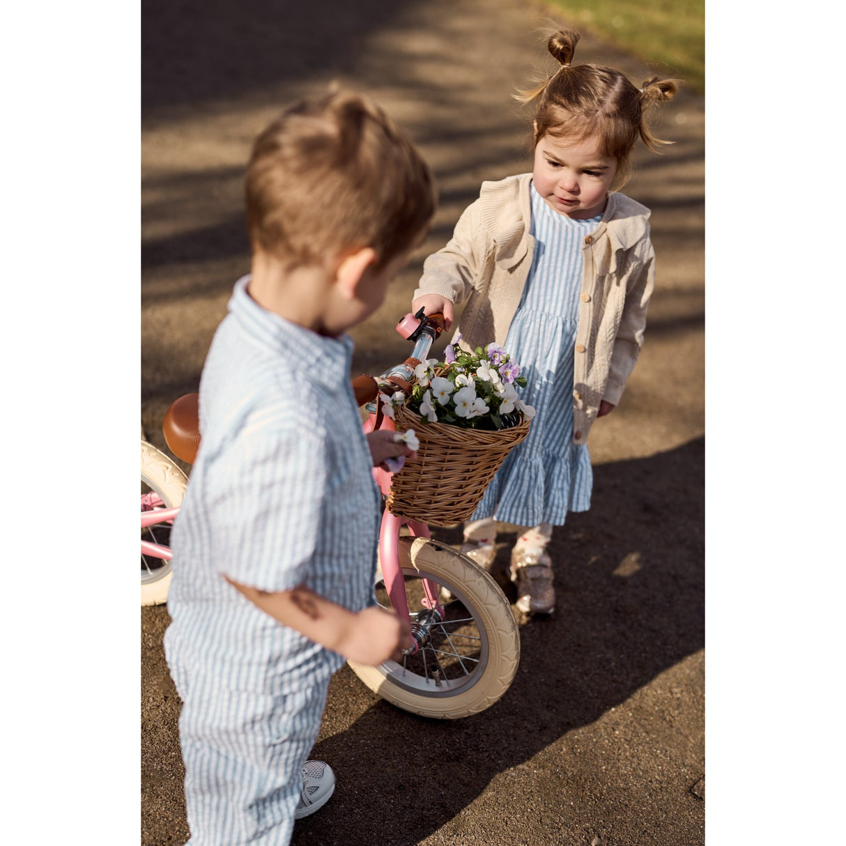 THE NEW Siblings X Luksusbaby Blue Fog Striped Ojo Pants