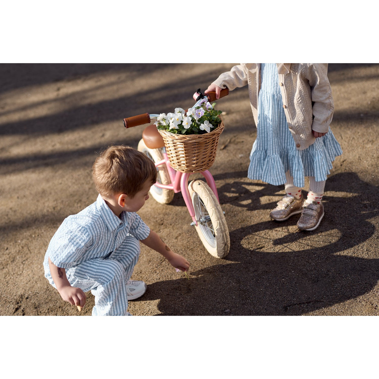 THE NEW Siblings X Luksusbaby Blue FAnd Striped Ojo Shorts
