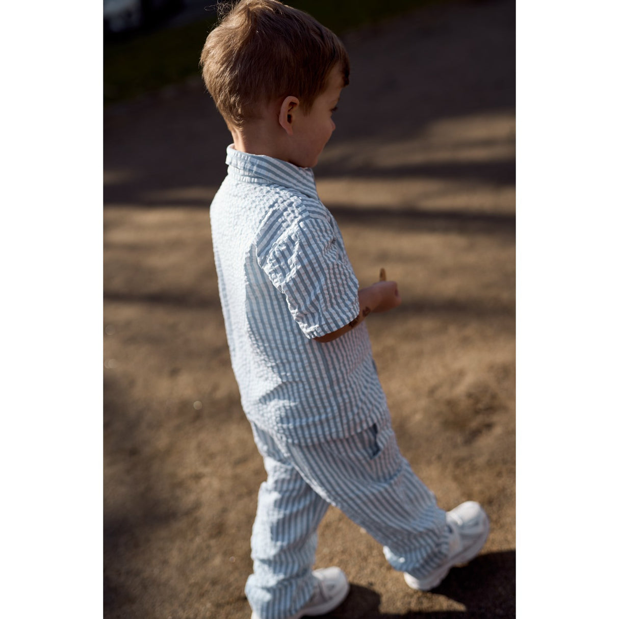 THE NEW Siblings X Luksusbaby Blue Fog Striped Ojo Pants