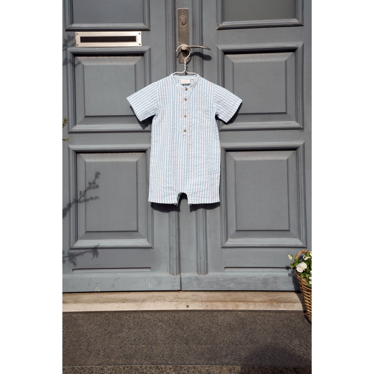 THE NEW Siblings X Luksusbaby Blue Fog Striped Ojo Jumpsuit