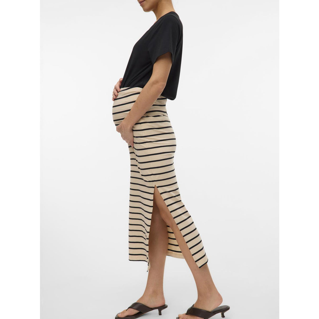 Mama;licious French Oak Mleva Yd Jrs Maxi Skirt Noos