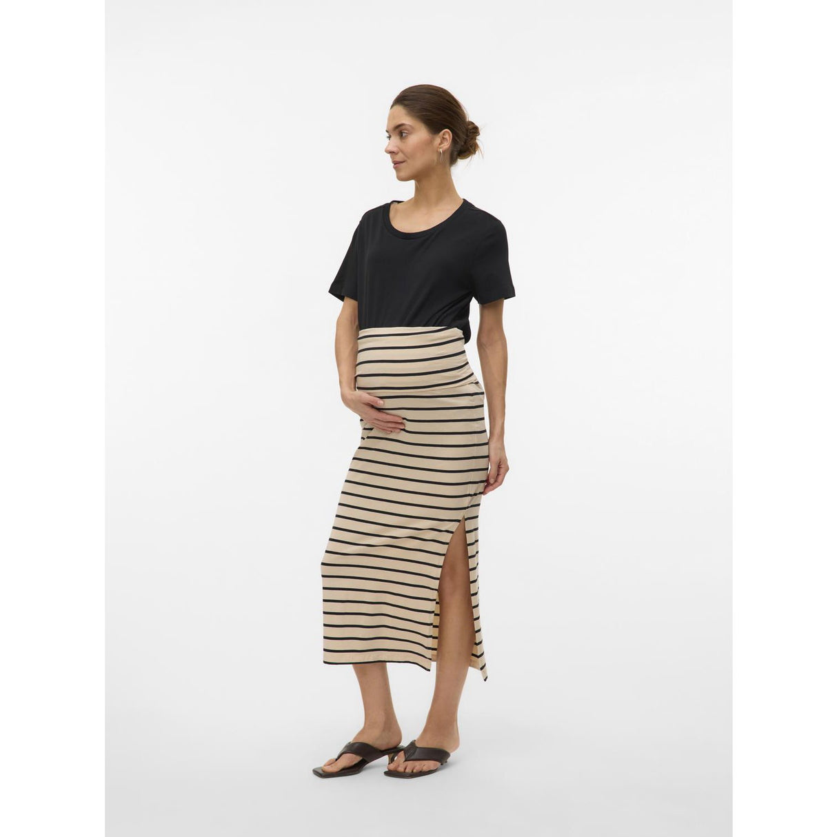 Mama;licious French Oak Mleva Yd Jrs Maxi Skirt Noos