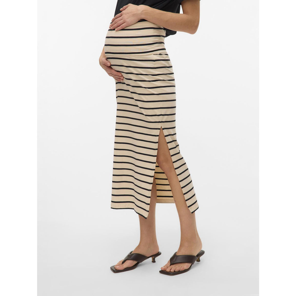 Mama;licious French Oak Mleva Yd Jrs Maxi Skirt Noos