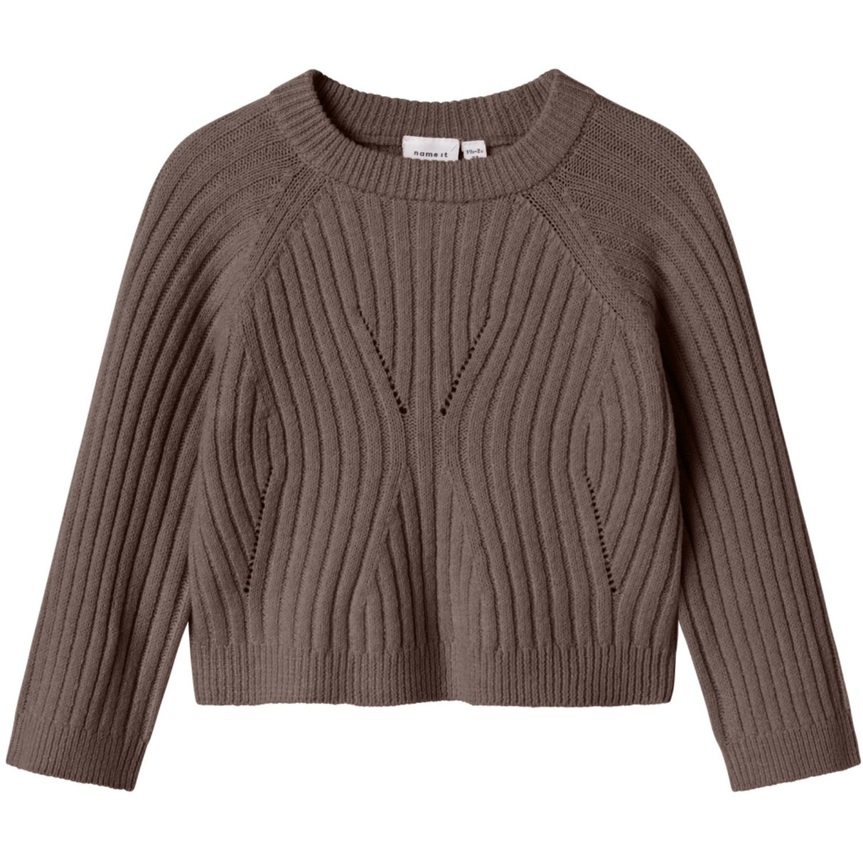 Name It Coffee Quartz Nmfrikine Ls Short Knit Pullover Pb