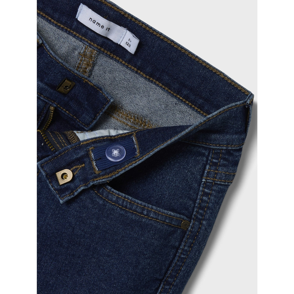 Name It Dark Blue Denim Nkfrose Wide Jeans 8808-Dt Tb