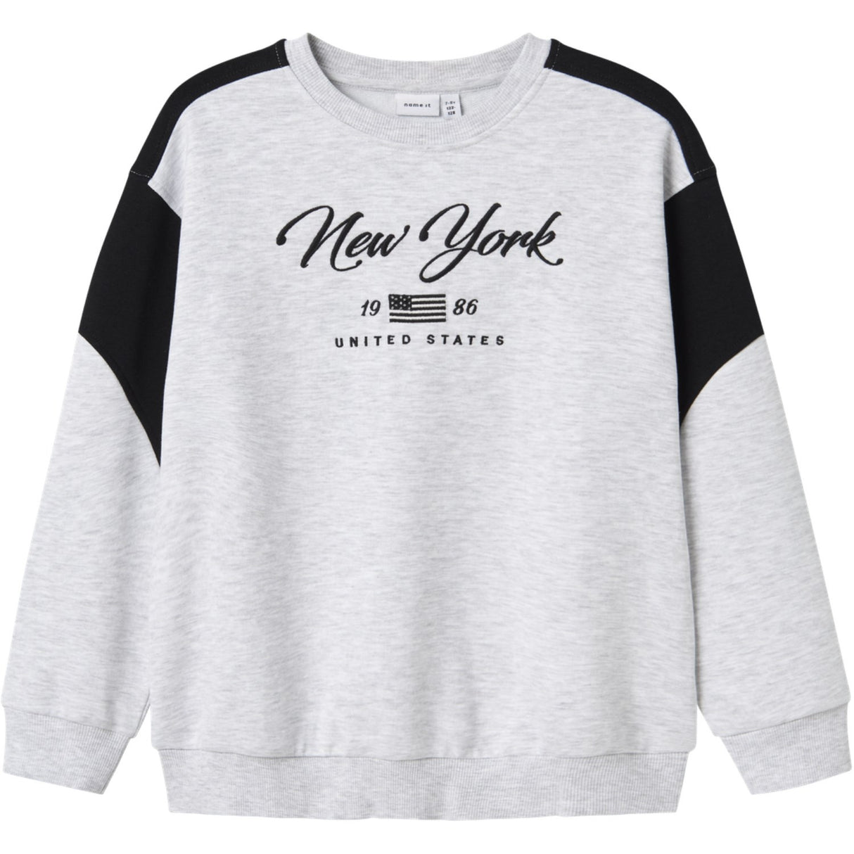 Name It Light Grey Melange Nkmkera Ls Rlx Sweat Unb