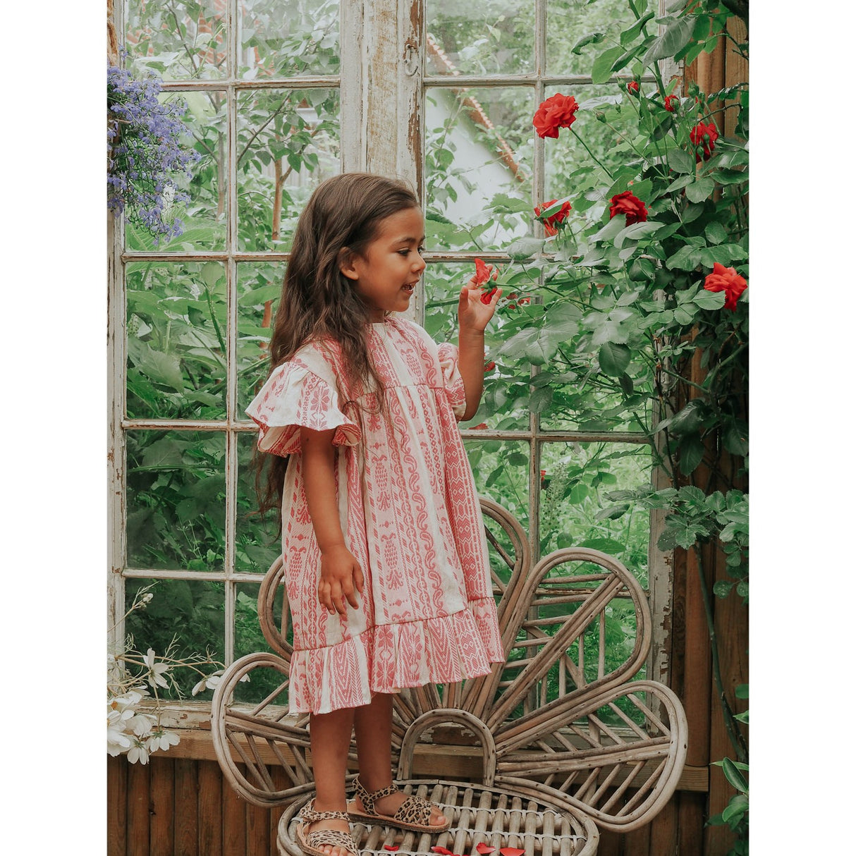 Fliink Cloud Dancer Pink Stripe Addie Dress