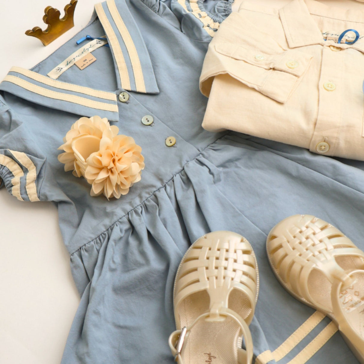 Konges Sløjd Ashley Blue Celebration Allie Sailor Dress GOTS