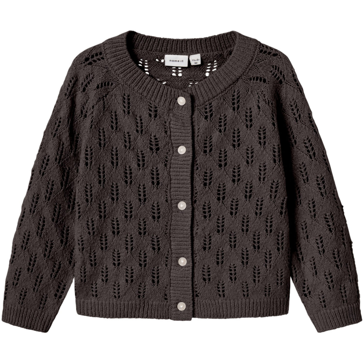 Name It Seal Brown Nmfleslie Ls Knit Card