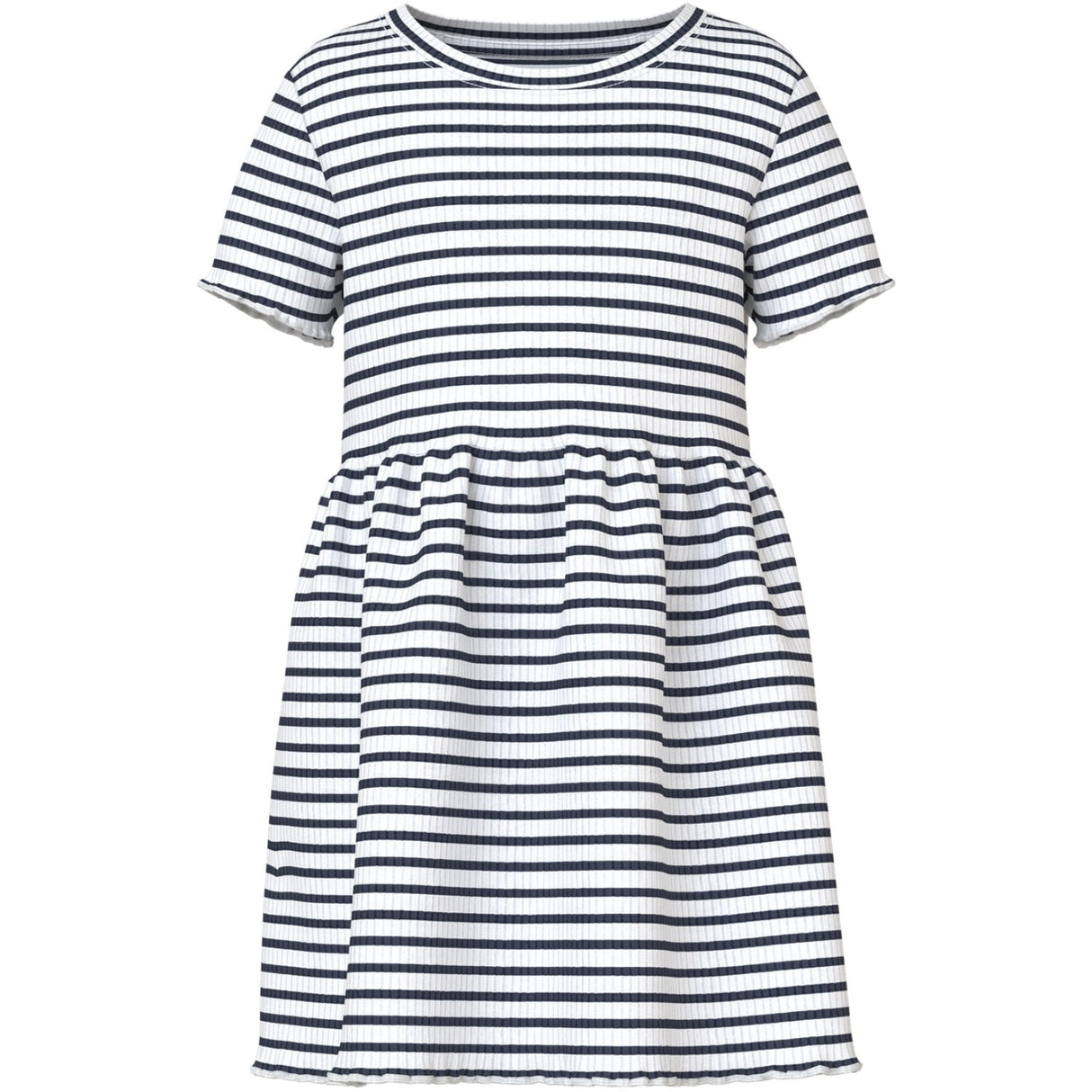 Name It Bright White Blue Nmfvemma Ss Dress