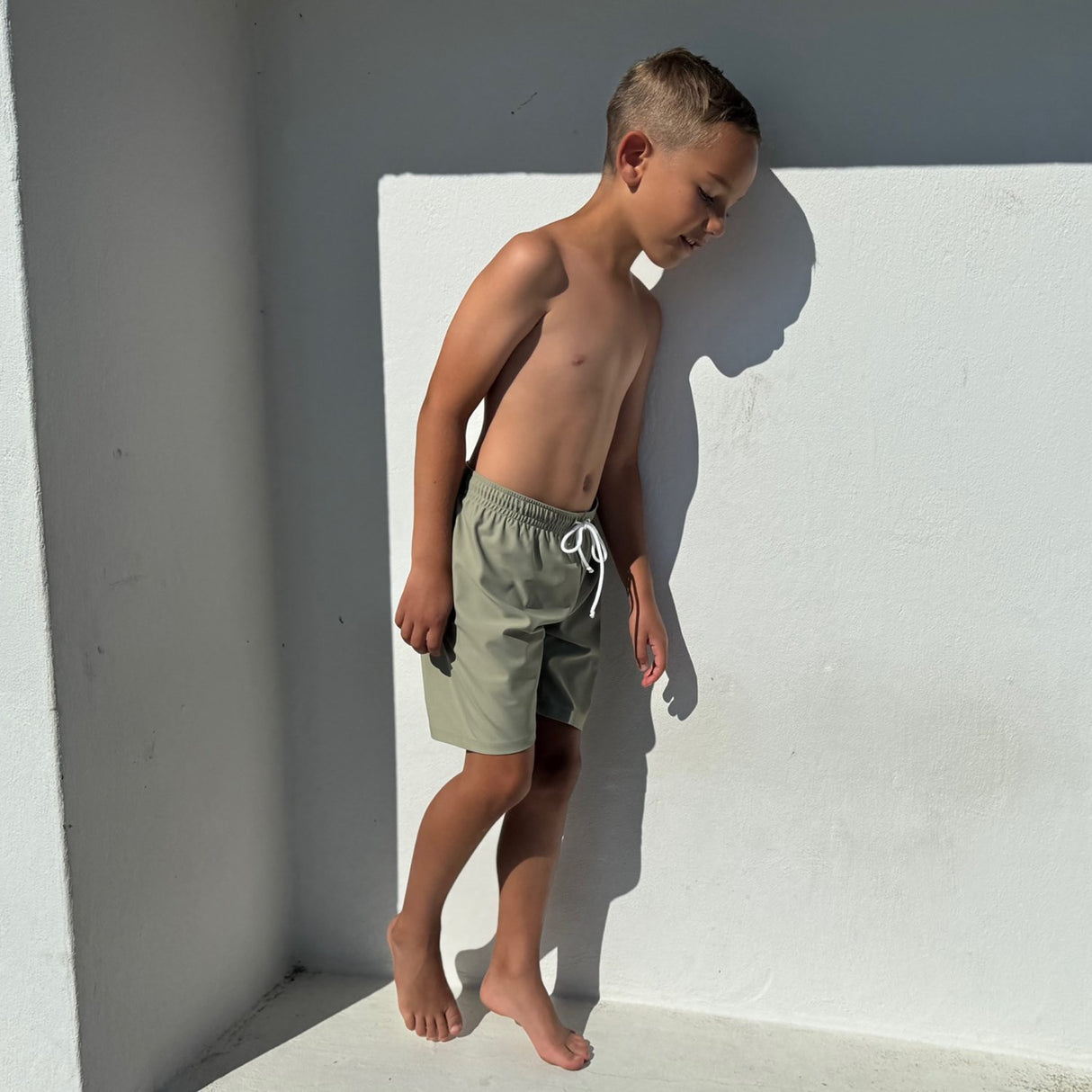 Petit Crabe Olive Alex Swim Shorts