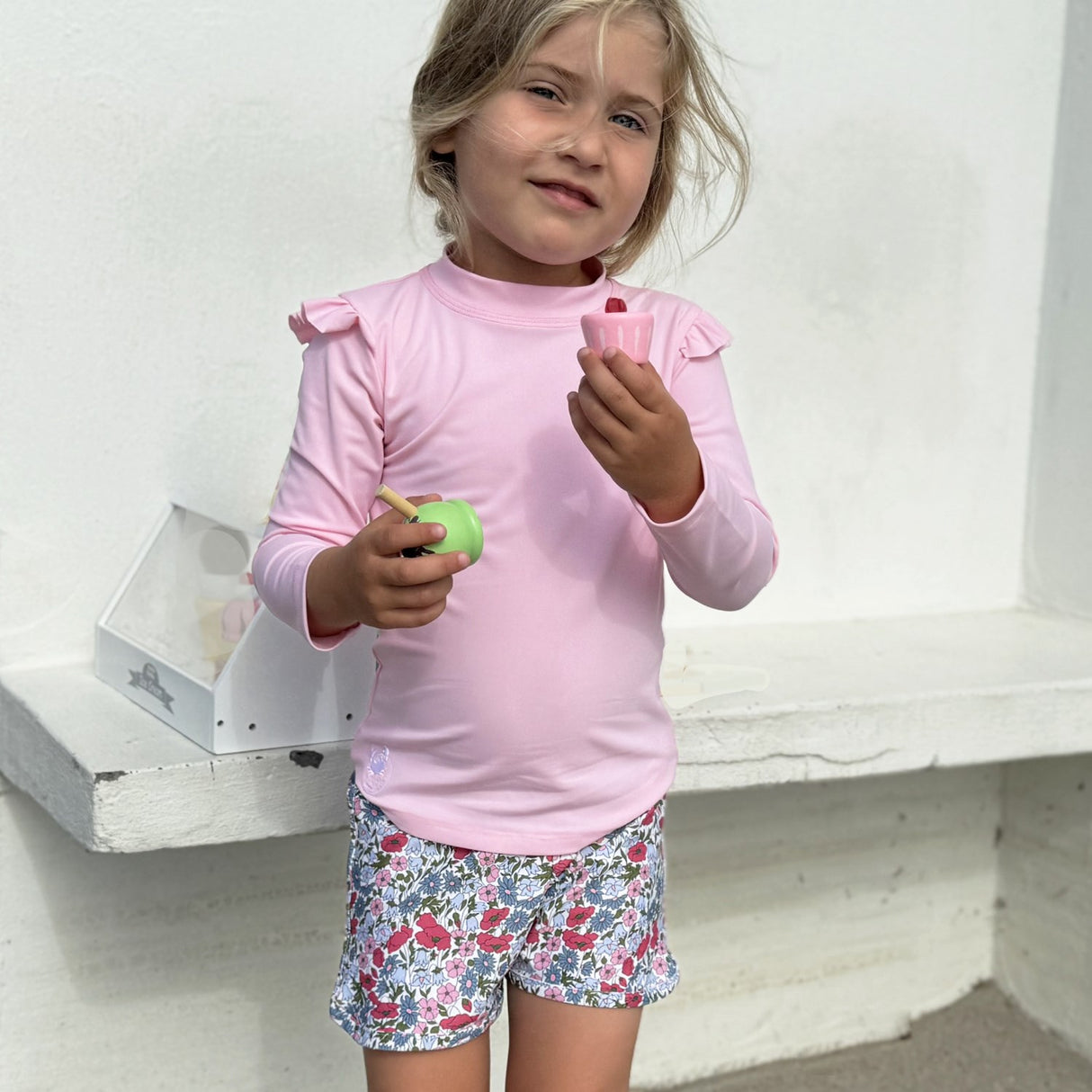 Petit Crabe Milk Sydney Uv Swimshirt L/S