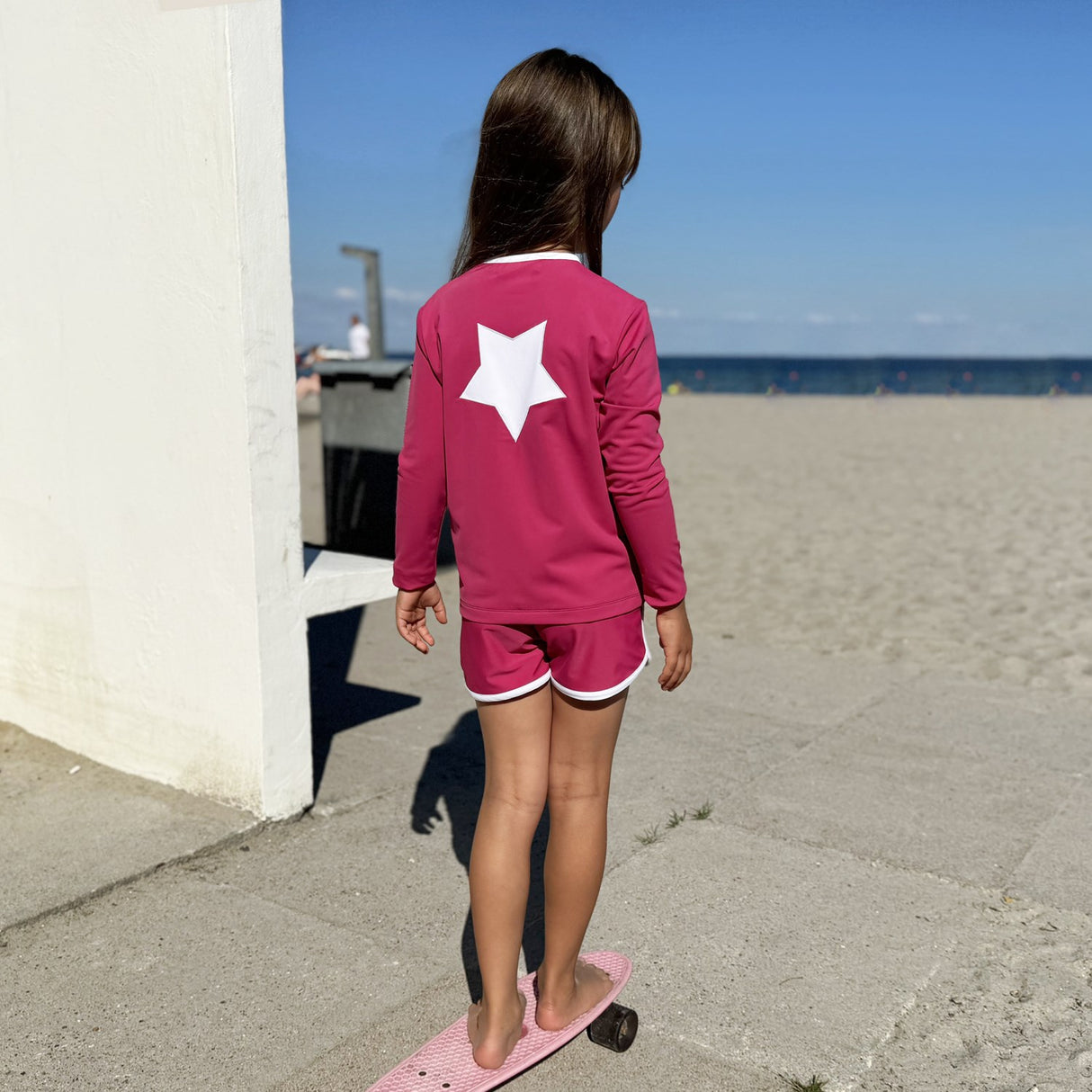 Petit Crabe Mulberry Etoile Zipper Uv-Swim Shirt L/S