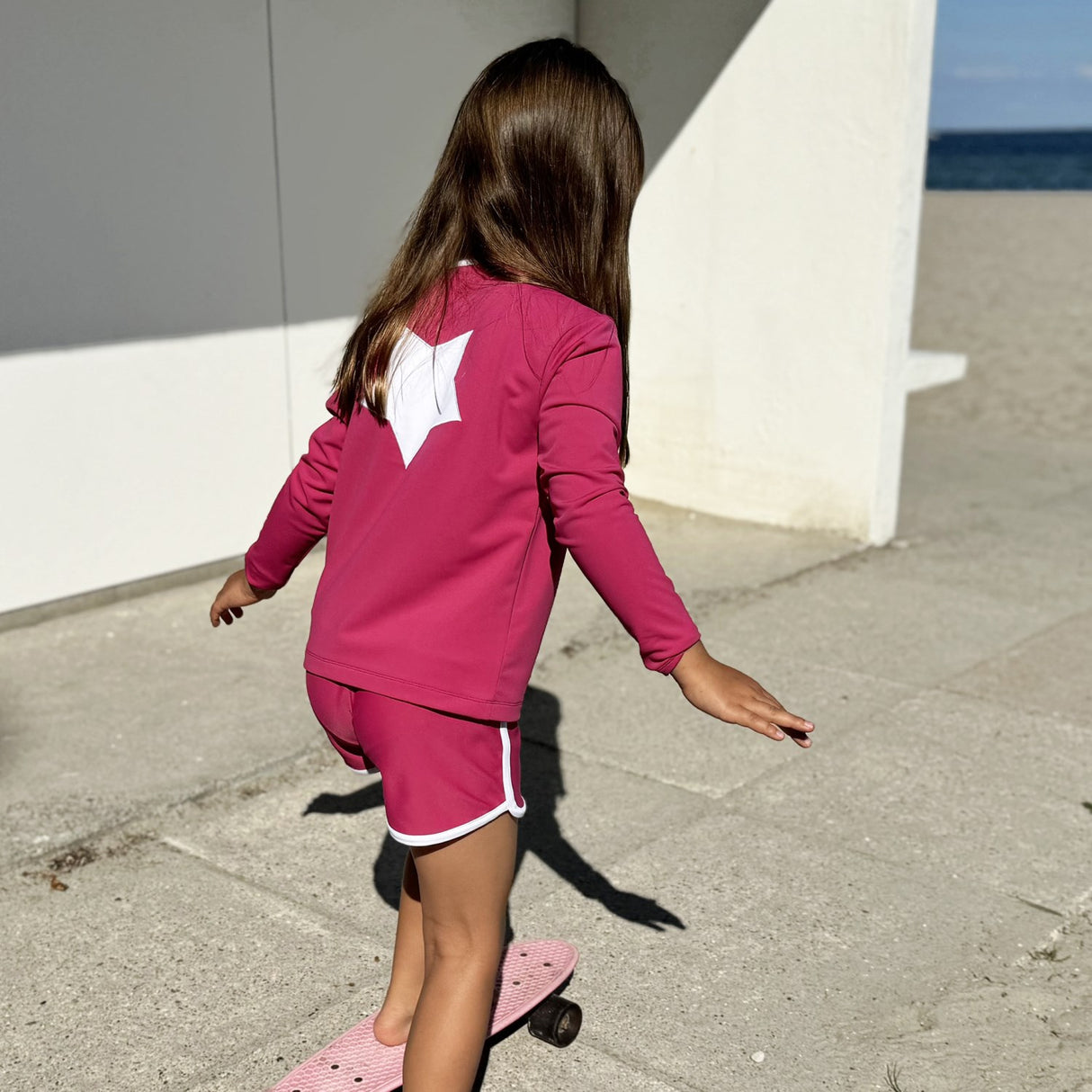 Petit Crabe Mulberry Etoile Zipper Uv-Swim Shirt L/S