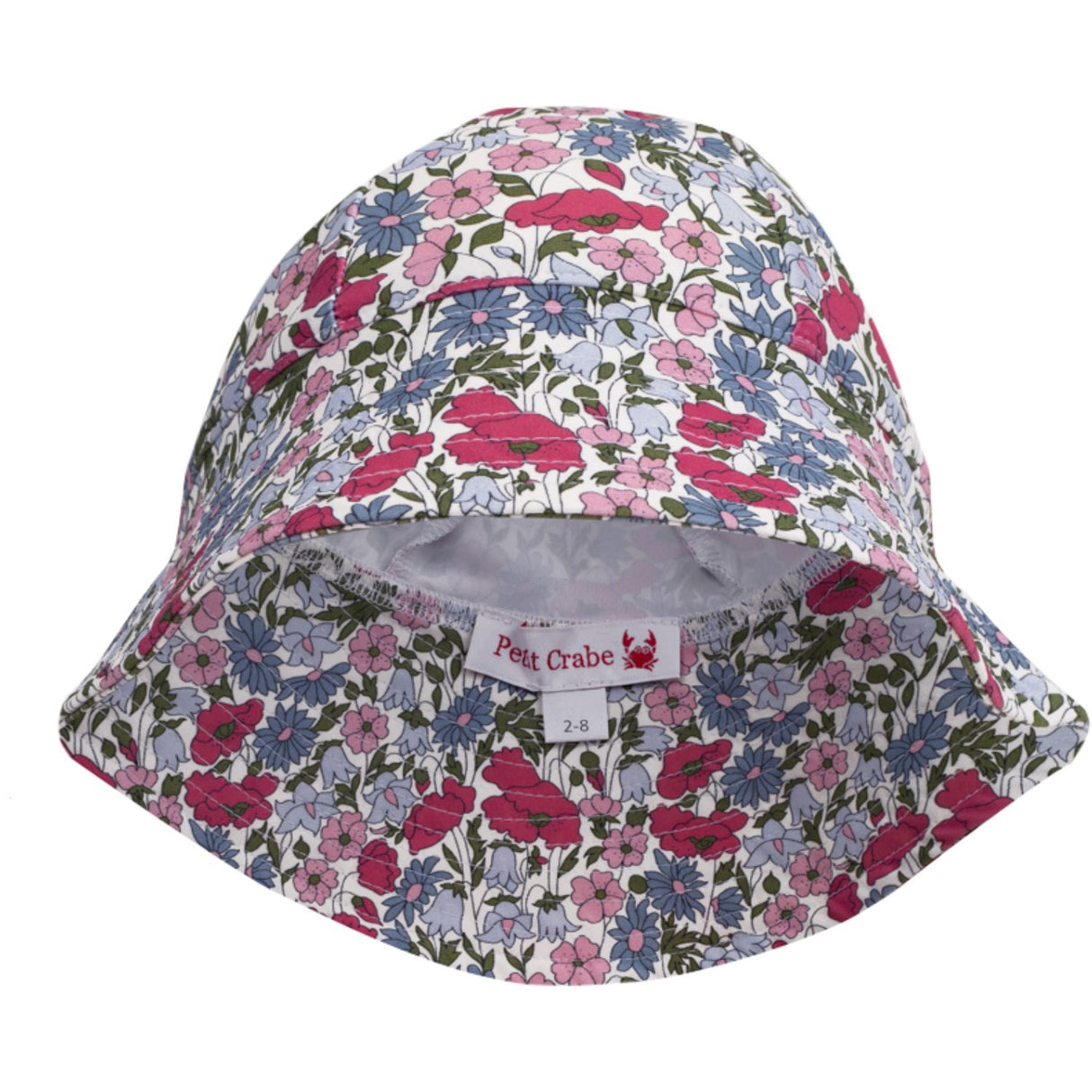 Petit Crabe Poppy & Daisy P Frey Sun hat - Made With Liberty© Fabric