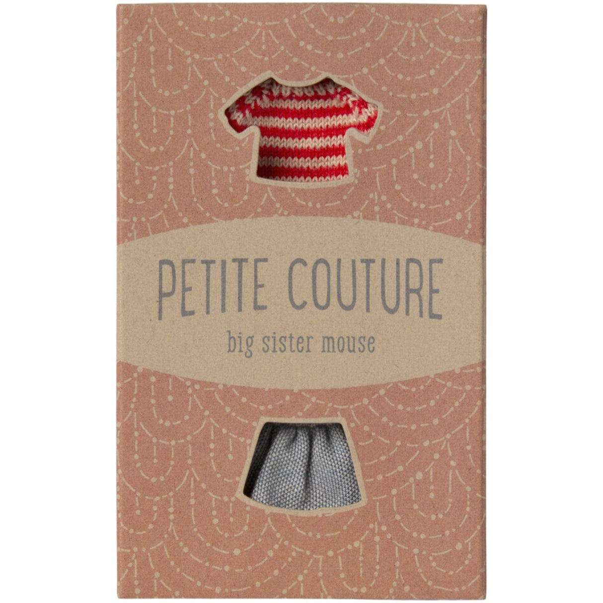 Maileg Knitted Sweater And Skirt, Big Sister Mouse