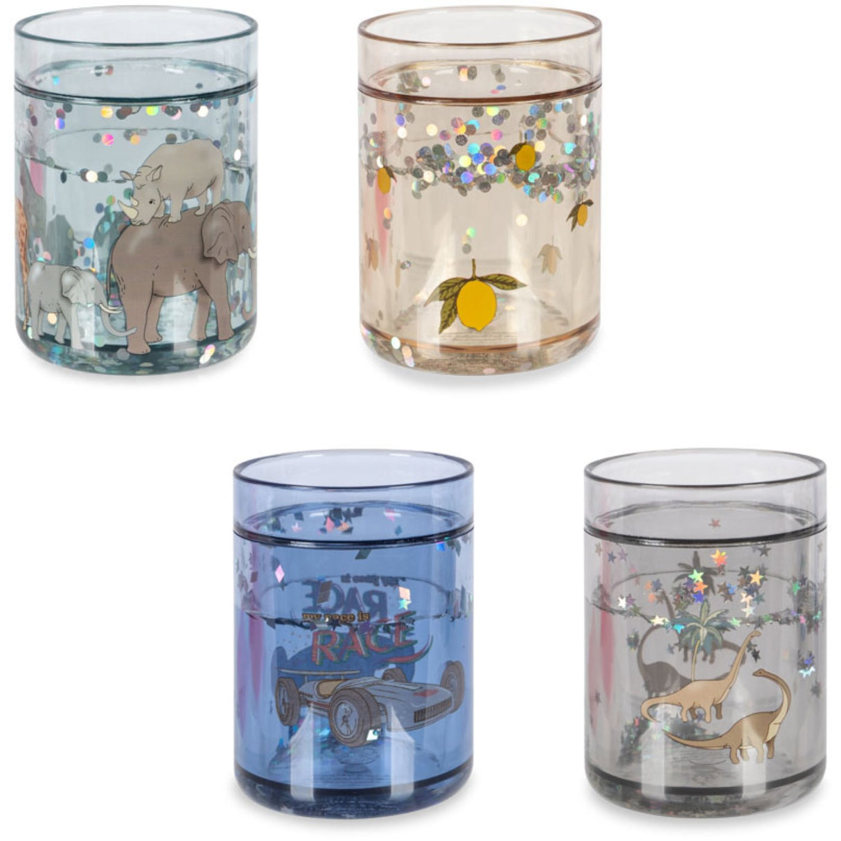 Konges Sløjd Blue Mix 4 Pack Glitter Cups
