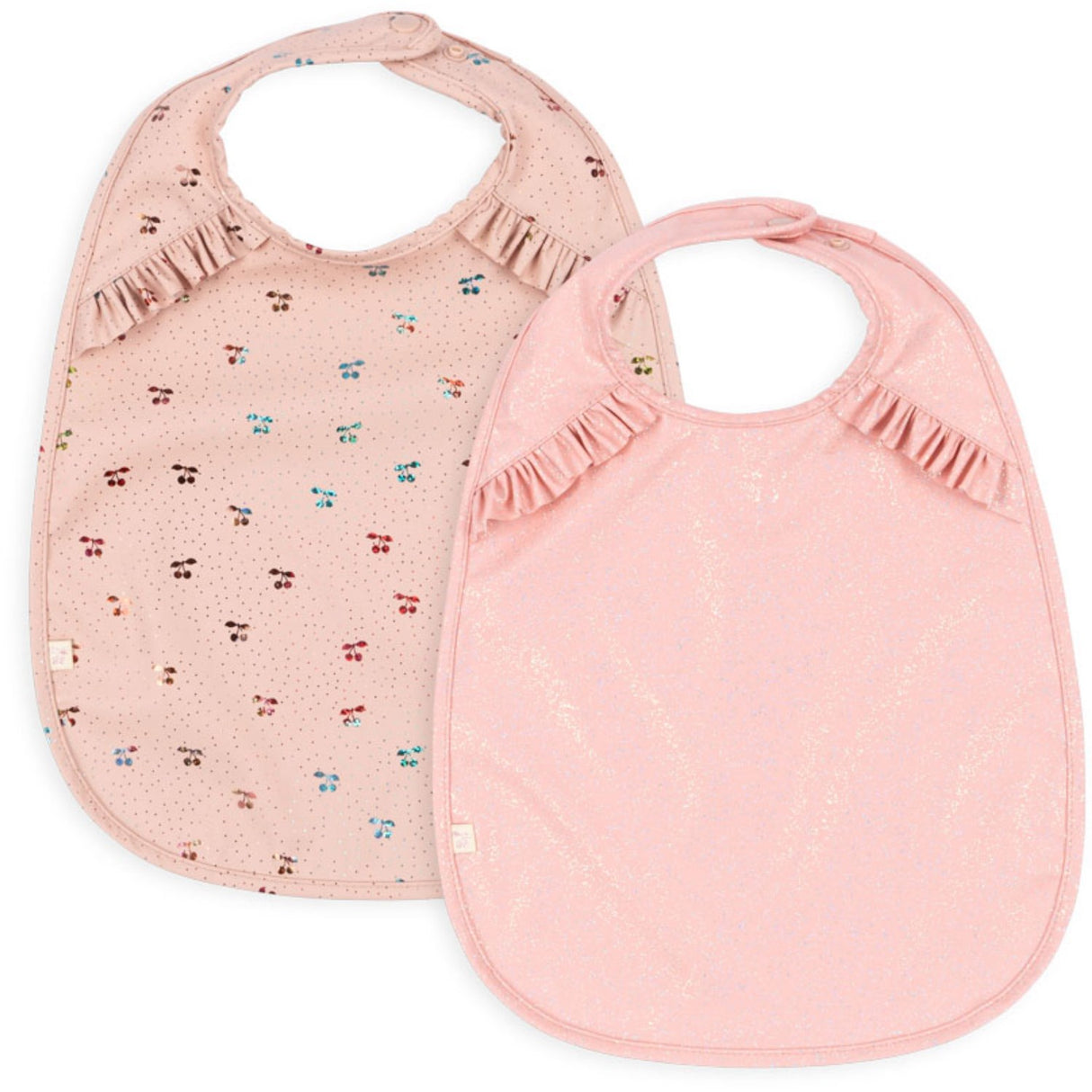 Konges Sløjd Cherry Sparkle 2 Pack Dinner Bib With Frill