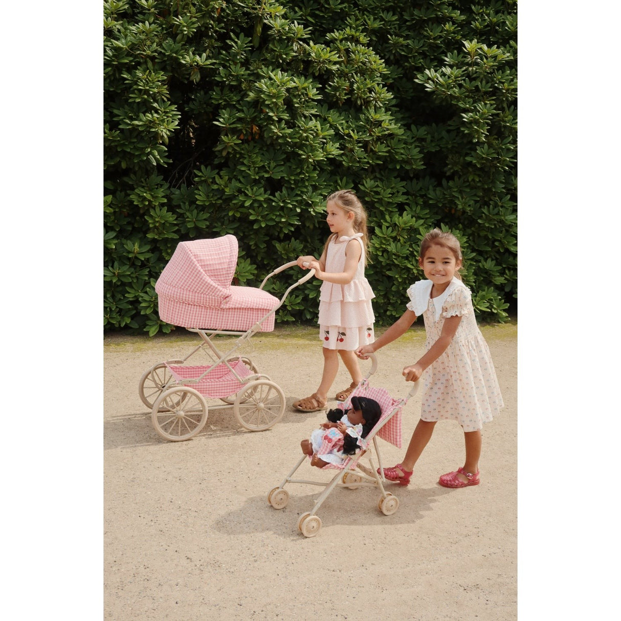 Konges Sløjd Bubblegum Check Cheeky Doll Stroller
