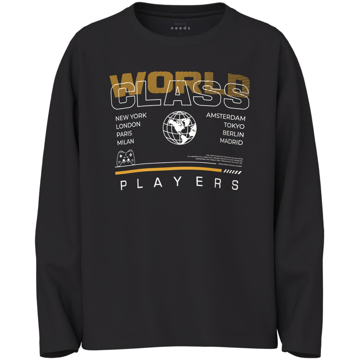 Name It Black World Class Nkmvictor Ls Rlx Top