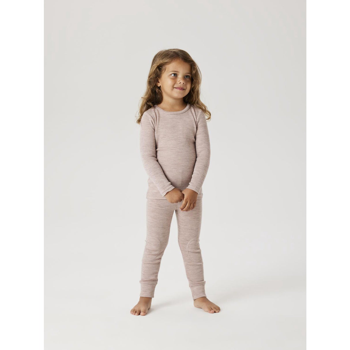 Name It Shadow Gray Nmnwax Wool Rib Leggings Noos