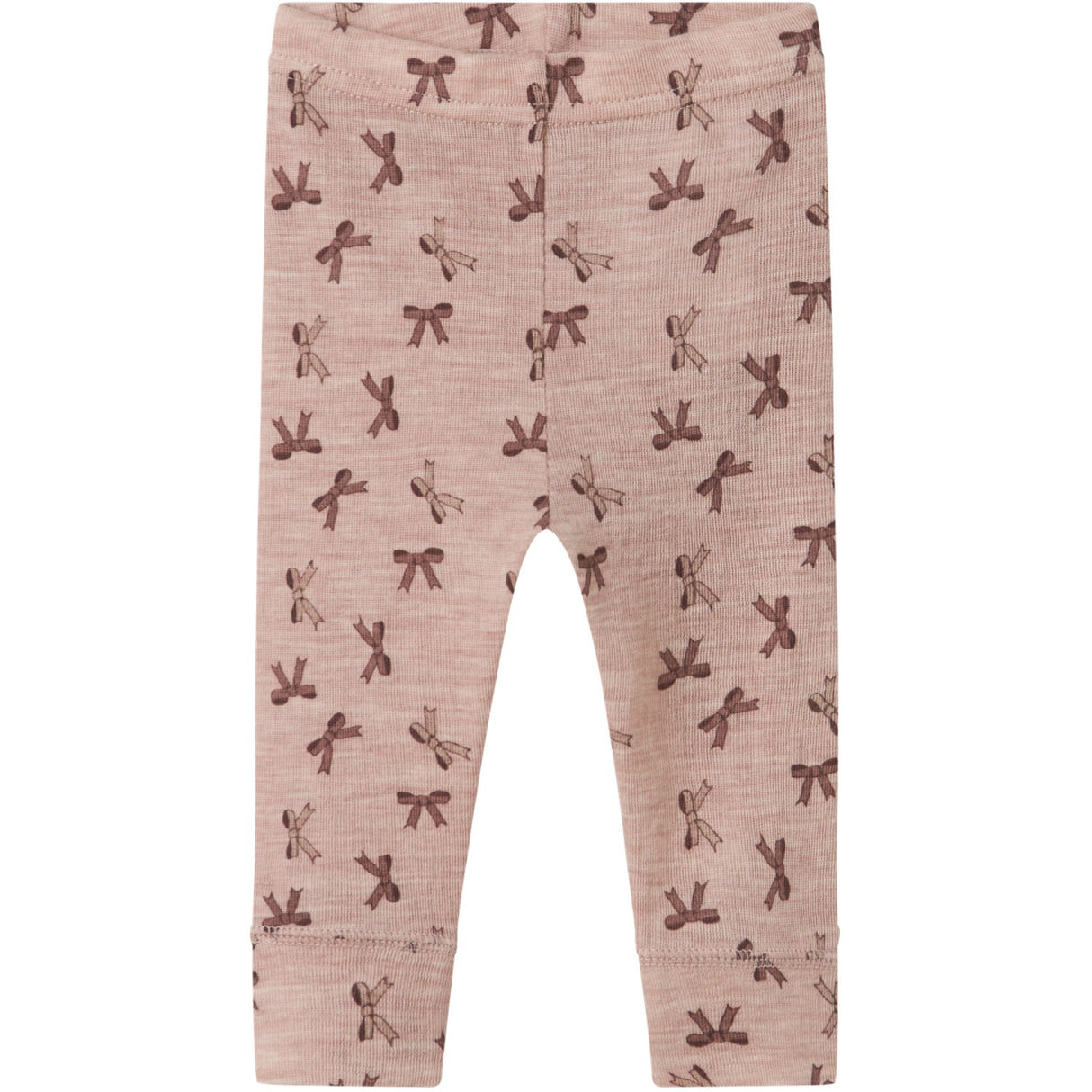 Name It Shadow Gray Bows Nbfwang Wool Rib Leggings Aop