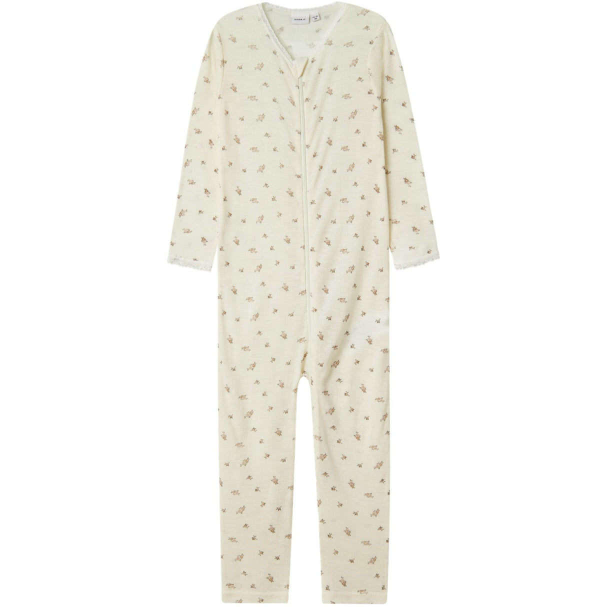 Name It Snow White Small Flowers Nmfwang Wool Needle Nightsuit