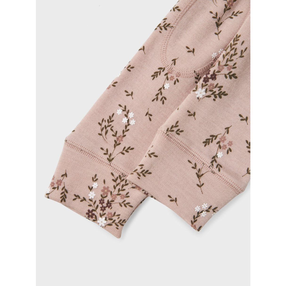 Name It Shadow Gray Long Flowers Nmfwillow Wool Leggings