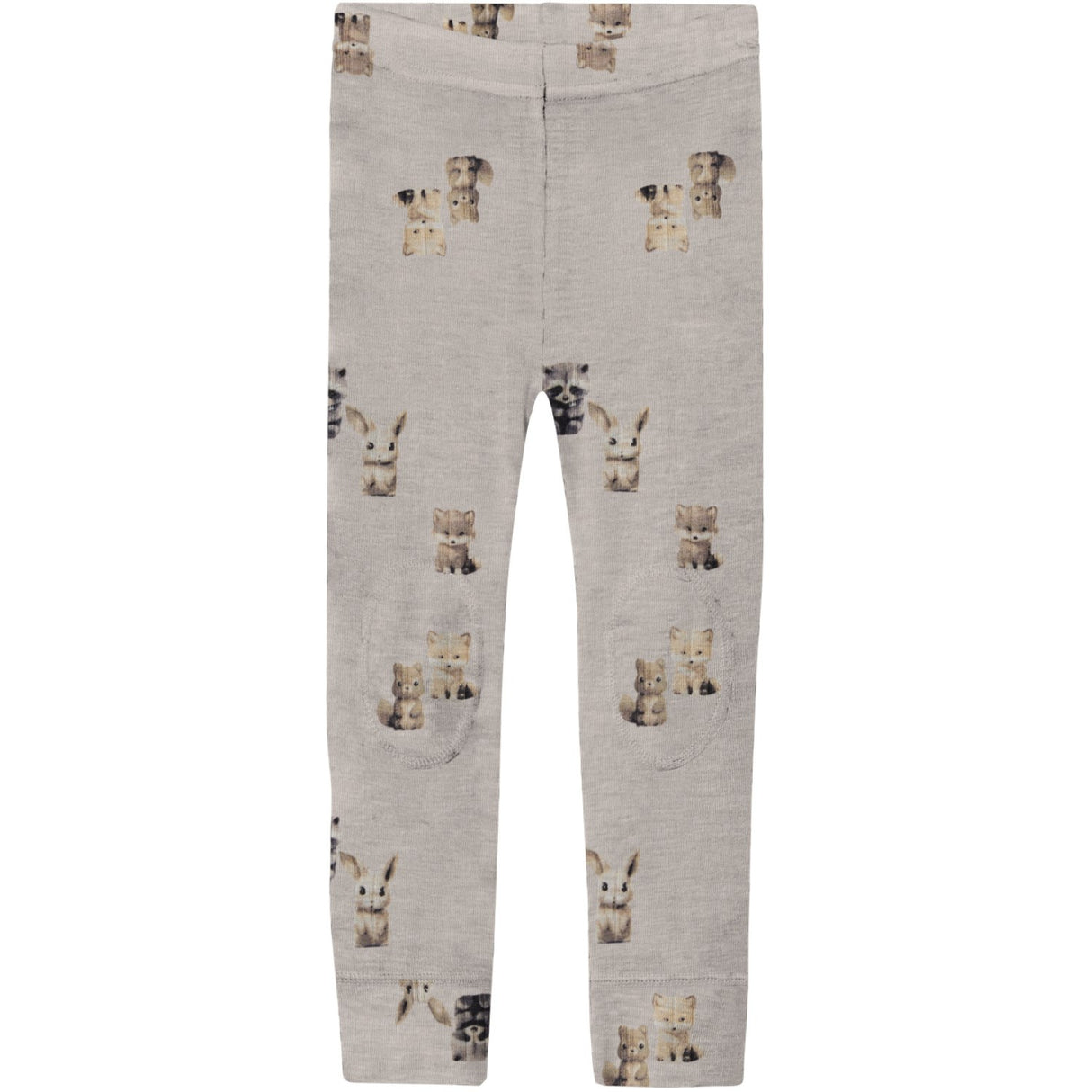 Name It Nacreous Cloud Forest Animals Nmmwang Wool Rib Long Johns Aop