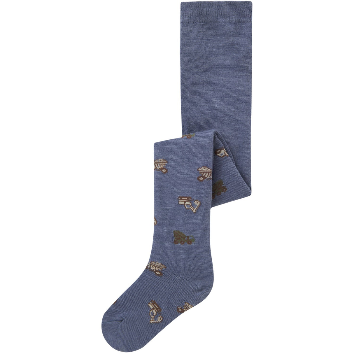 Name It Folkstone Gray Working Machines Nmmwak Wo/Bl Tights Aoj