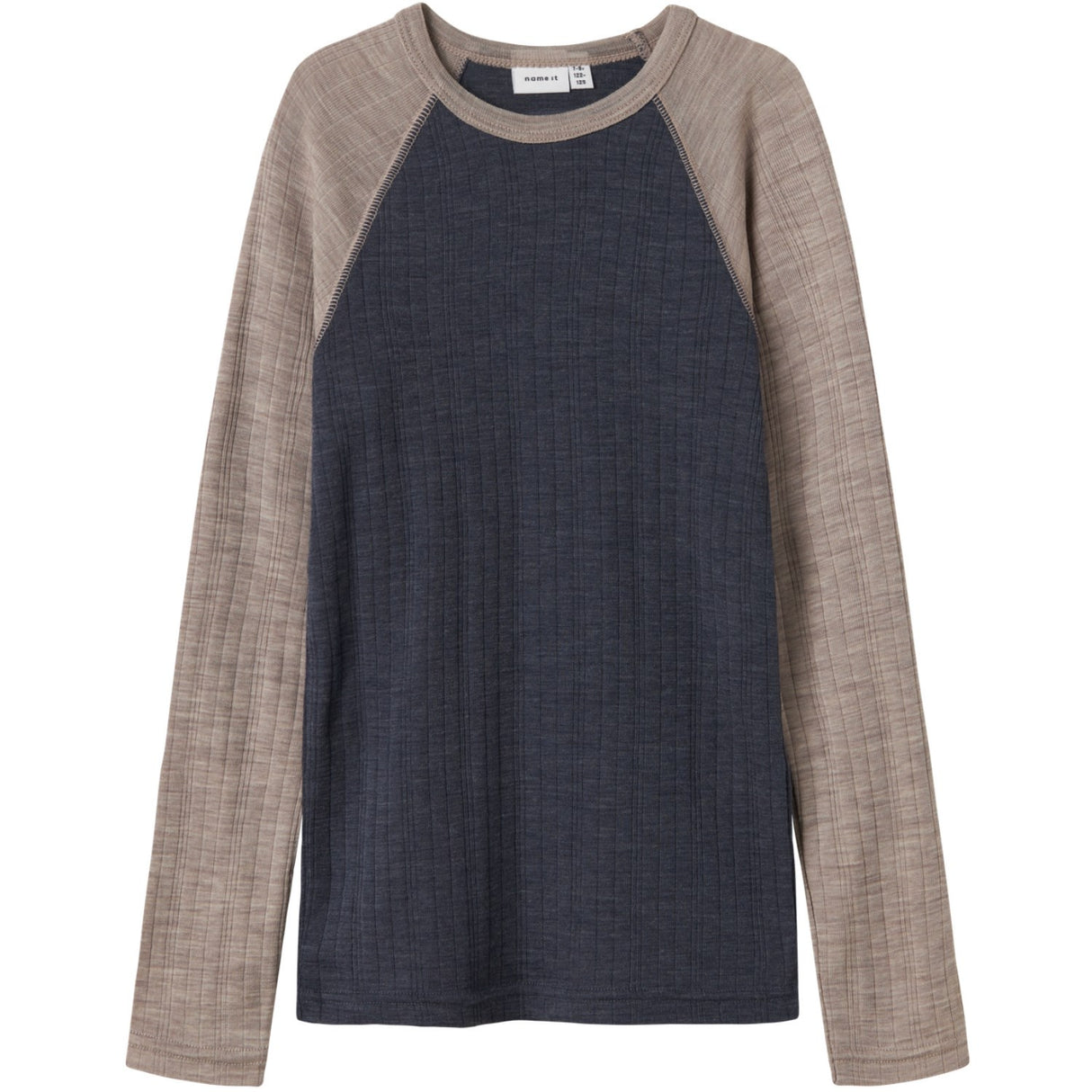 Name It Ombre Blue Satellites Sleeves Nkmwang Wool Needle Ls Top Solid